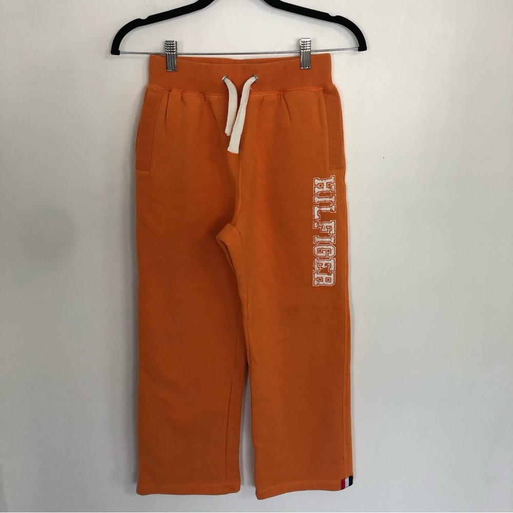 TOMMY HILFIGER Girls Orange Sweatpants Sz M(12/14)